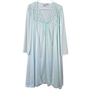 Vintage Vanity Fair Nightgown Robe Set Sz Small Pajama Lace Retro Cottage